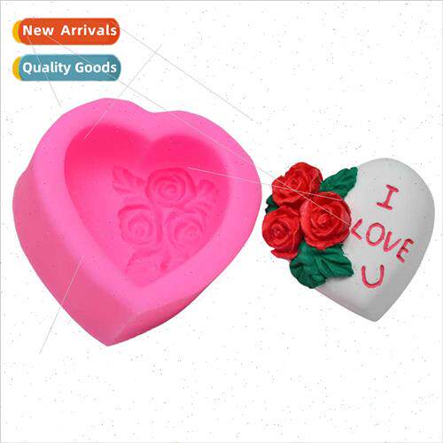 DIY baking love love shape silicone mould cake decoration fl