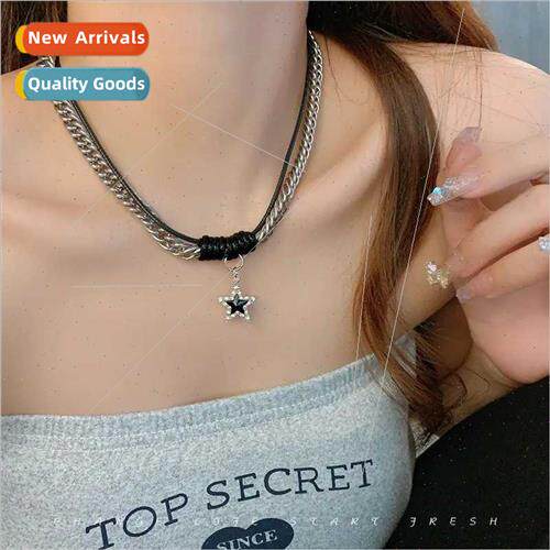Spice Girls Punk che Black Heart Star Leather Rhinestone Pat
