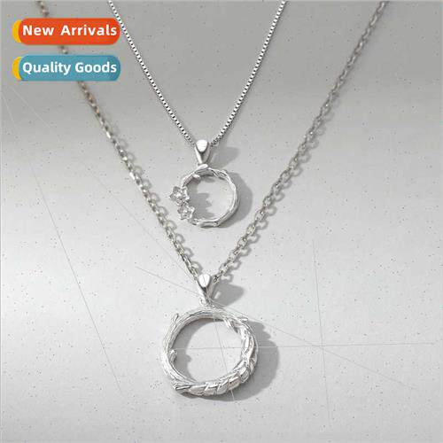Forget-me-not couple necklaces pair tokens goodies Mori ins