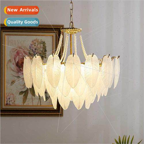 2021 new living room feather chandelier Scandinavian light l