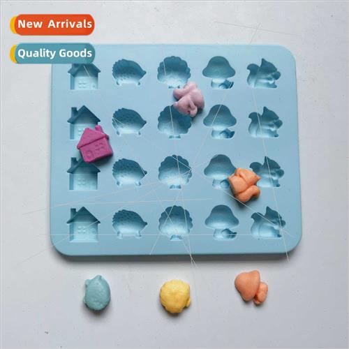 licone 20 squirrel house tray chocolate DIY cake ice cookie
