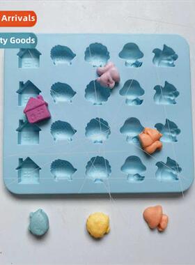 licone 20 squirrel house tray chocolate DIY cake ice cookie