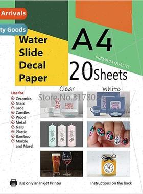 Transparent Waterslide Decal Paper  Inkjet Printer A4 Wat
