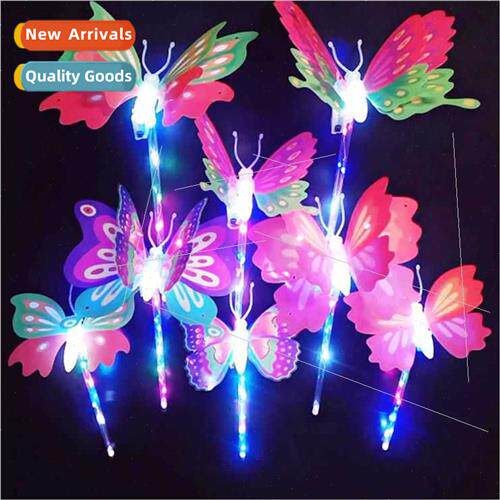 Handheld butterfly light-emting flash stick toy night market