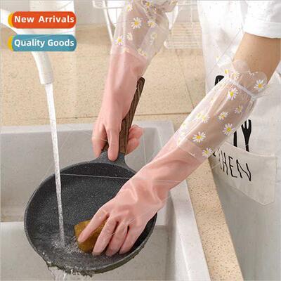 Jelly Color Dishwashing Gloves Household Cleaning Non-slip P