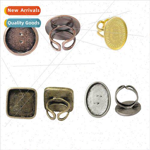 Various colors available Europe DIY copper ring time gemston