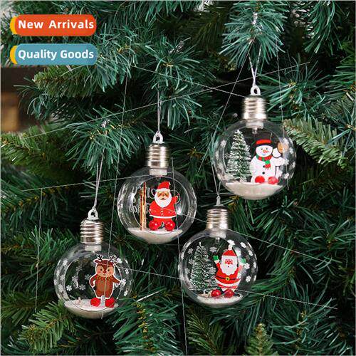 New Window Christmas Balls Clear Balls wh ghts Painted PET g