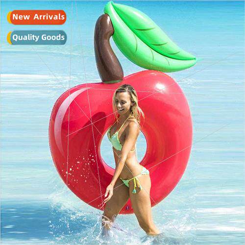 PVC inflatable apple-shaped swimming ring wh a large pineapp