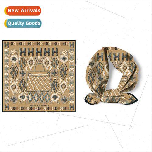 New twill silk square scarf silk scarf women decorative hair
