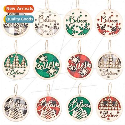 New Christmas wooden door sign hanging indoor decoration par