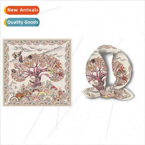 Ethnic wind god e silk scarf women spring light luxury senio