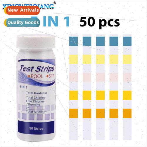 5-in-1 Swimming Pool Spa Water Test Strips Chlorine Residual