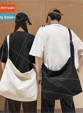 simple lerary canvas bag large capacy crossbody bag students