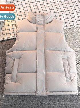 Feather cotton vest men fall winter thickened collar horse j