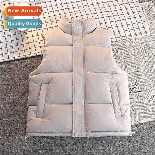 Feather cotton vest men fall winter thickened collar horse j