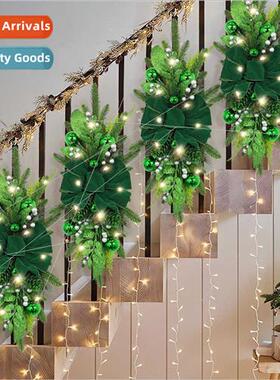 2023 Christmas staircase garlstaircase decoration hanging de