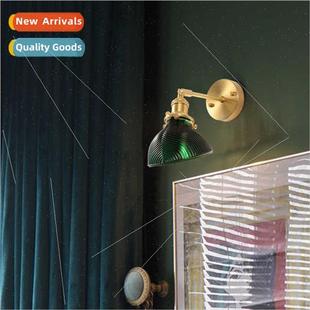 green brass bedside Japanese bedroom lerary lamp mple wall