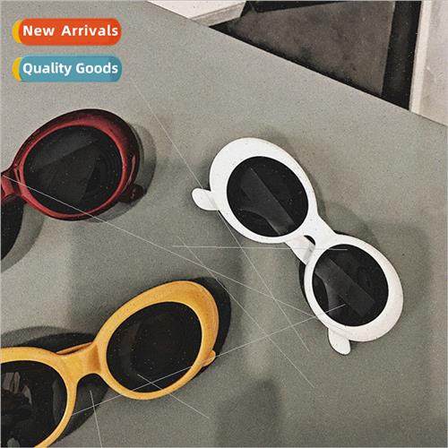 Women Fashion Summer Sunglasses Bold Retro Oval Thick Frame