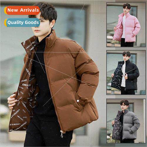 Cotton jacket men double-sided wear new winter tide large si