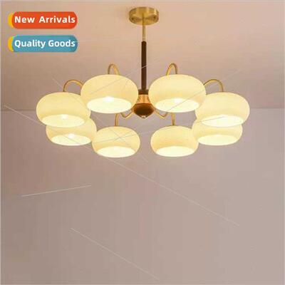 Walnut full copper living room persimmon chandelier Scandina