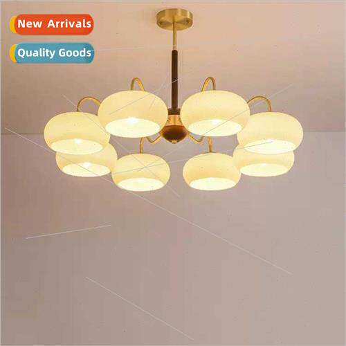 Walnut full copper living room persimmon chandelier Scandina