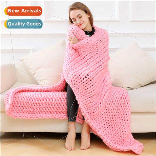 Chunky Wool Hand Kn Blanket Thumb Chunky Kn Blanket Wool Sof