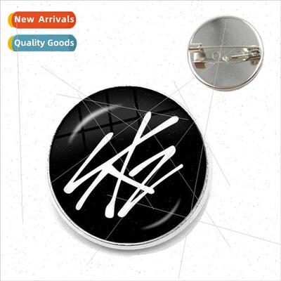 Kpop straykids star around time gemstone brooch straykids je