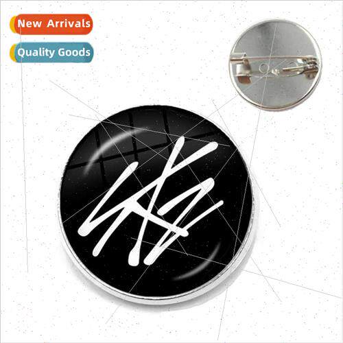 Kpop straykids star around time gemstone brooch straykids je