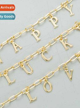 Alphabet necklace women 2020 new Europe color gemstone neckl