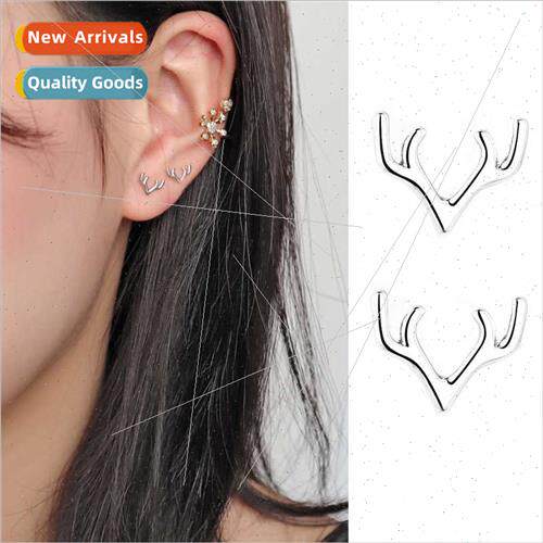 Small mini antler earrings ins tide Christmas gift earrings