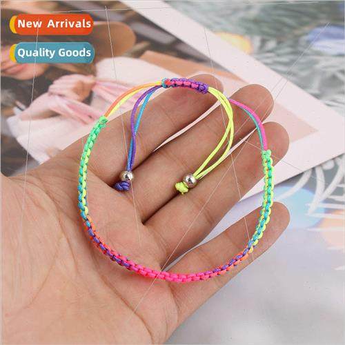 Europe simple nylon hand-woven colorful rope bracelet men wo