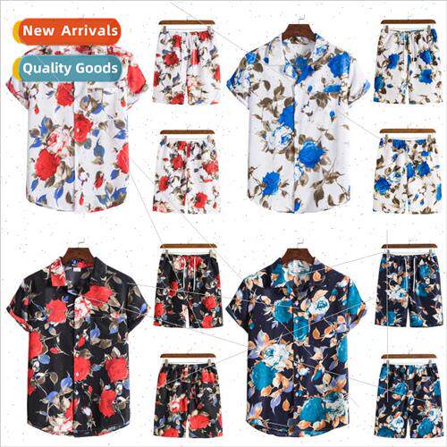 2022 Hawaii Collection Beach Su Collar Printed Short Sleeve