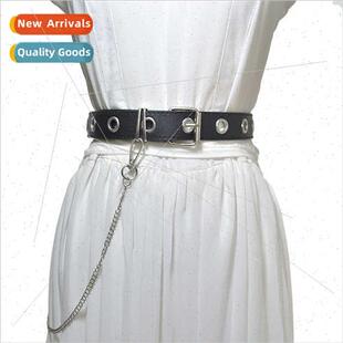 Europe Fashion Hundred Women Belt Punk Perated Air Eyes Iron