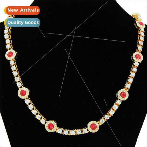 Europe hip-hop single row diamond round diamond splicing Cub