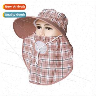 Women summer sunshade tea plucking cap shawl lengthened mask