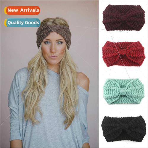 Two vertical strips corn kernel handmade knted hair bwool kn