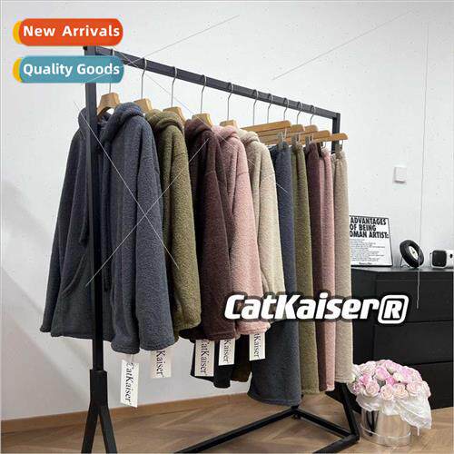 Cat cat fleece su pajamas women thickened hooded warm home w