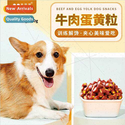 Beef Sandwich Egg Yolk Granules Dog Snacks 500g Adult Puppy