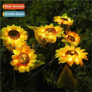lily solar lights Led garden sunflower strings park outdoor