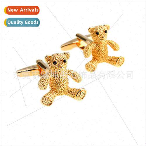 Gold Bear Cufflinks Fun Animals Nature
