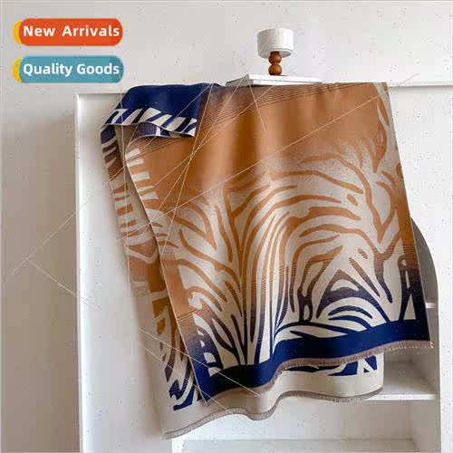 Autumn winter faux cashmere graffi wool scarf shawl zebra pr