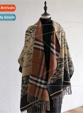 410g live warhorse plaid scarf women high-class sense hundre