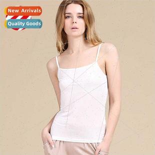 Summer silk camisole undershirt Ms. Slim versatile Mulberry