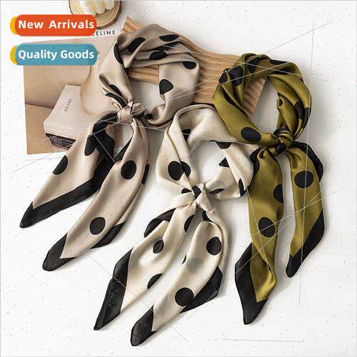 Korean  new printed simulation silk scarf fashion commuter w