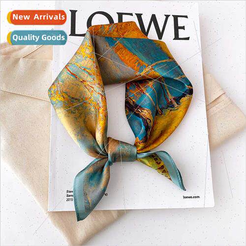 Mulberry silk silk scarf small square scarf female spring fa