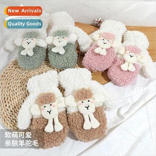 ladies outdoor windproof Winter thickened gloves cold warm