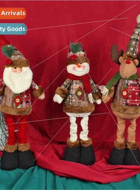 Christmas Retractable Doll Window Ornament Santa Claus Snowm