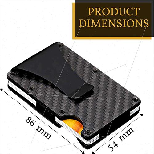 Carbon Fiber Cred Card Case rfid blocking Large Capacy Money