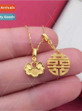 Laos sgold auspicious clouds Double Happiness Pendant Gold L