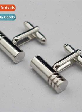 Cufflinks Men Minimalist Shirt Cufflinks Textured lver Cylin